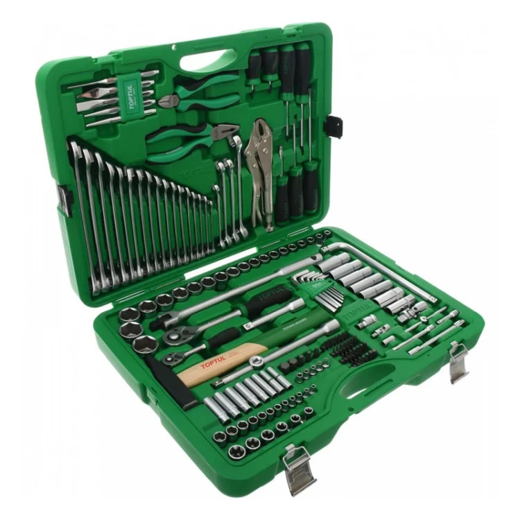 جعبه ابزار سبز 150 پارچه پلاستیکی (سبز) تاپ تول - TOPTUL مدل GCAI150R