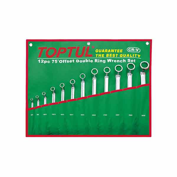 مجموعه 12عددی آچار دوسر رینگ تاپ تول – TOPTUL مدل GAAA1204