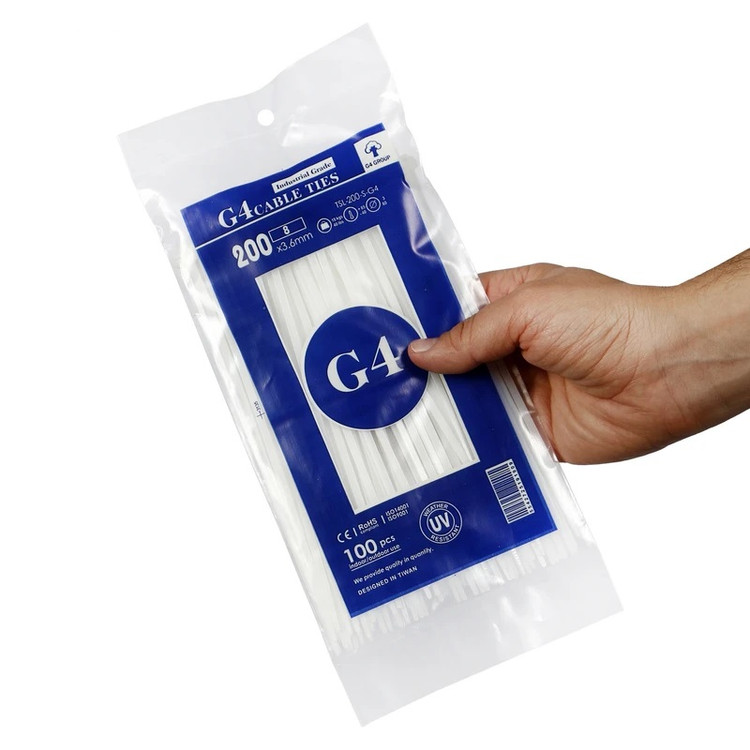 بست کمربندی جی فور مدل G4-200x3.6 بسته 100 عددی
