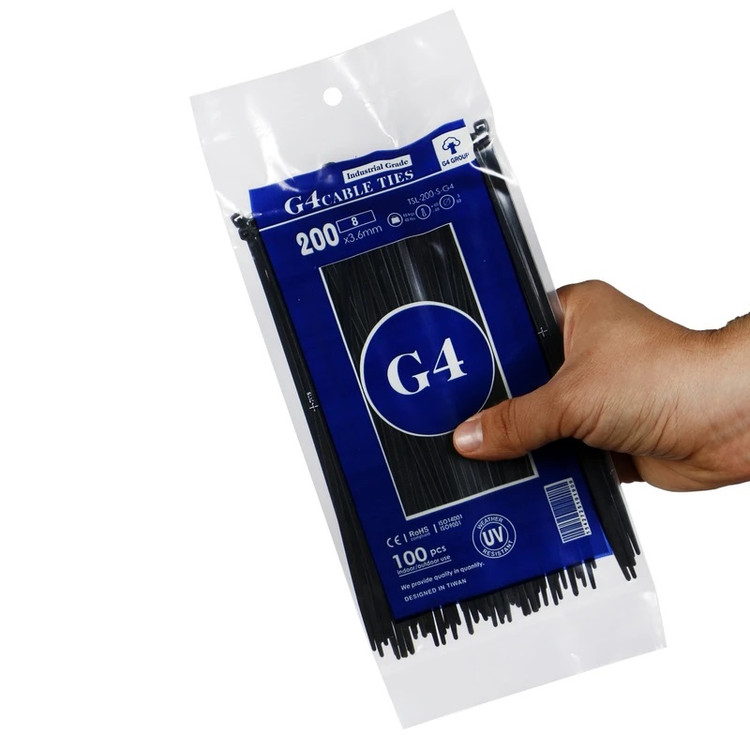 بست کمربندی جی فور مدل G4-200x3.6 بسته 100 عددی