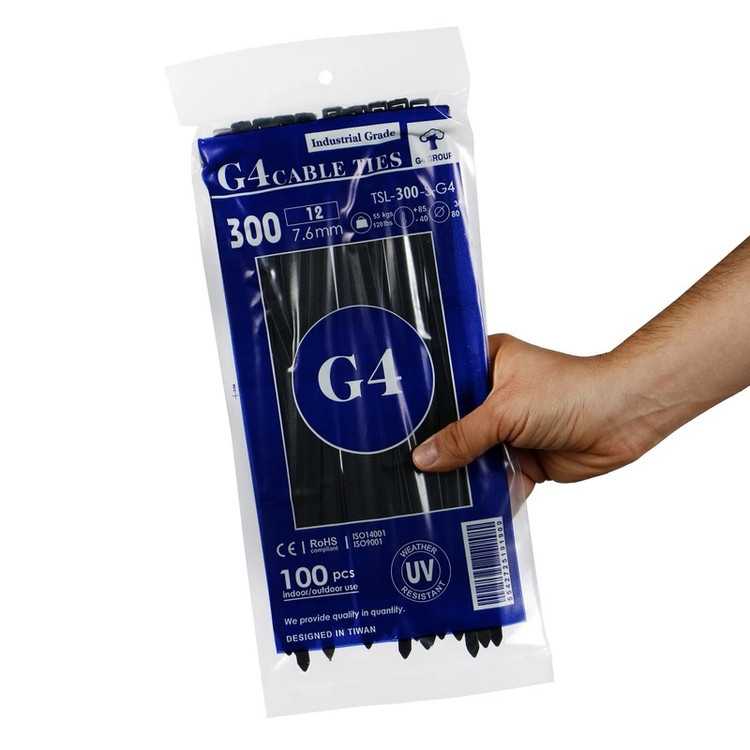 بست کمربندی جی فور مدل G4-300x7.6 بسته 100 عددی