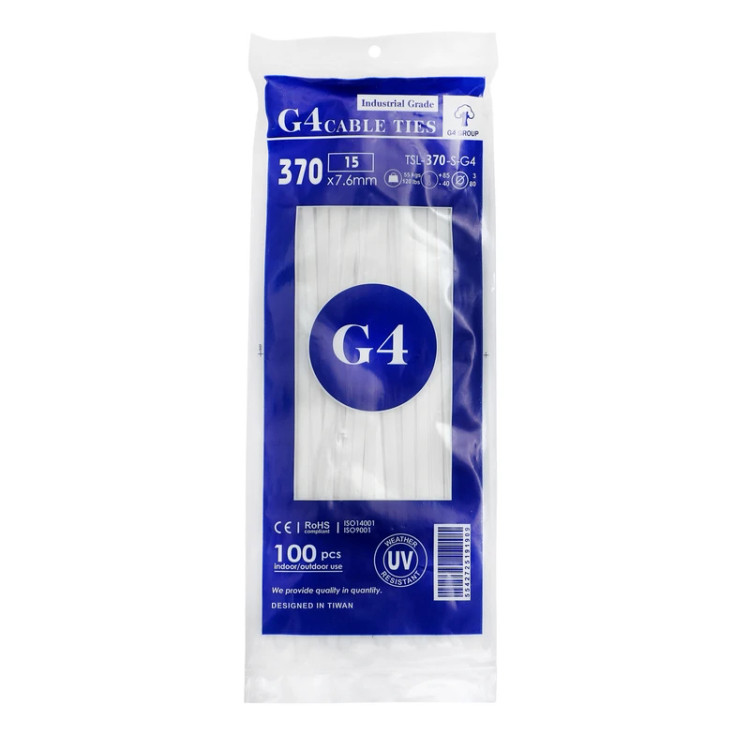 بست کمربندی جی فور مدل G4-370x7.6 بسته 100 عددی