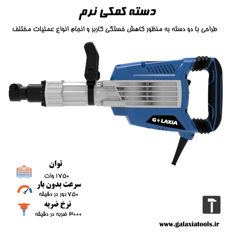 چکش تخریب 18 کیلویی 1750 وات گلکسیا مدل 58401