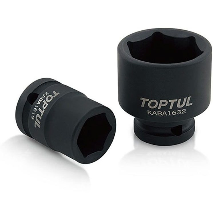 بکس 1/2 کوتاه 6 پر مشکی ( فشار قوی ) 11MM تاپ تول TOPTUL کد KABA1611