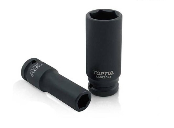 بکس 1/2 بلند 6 پر مشکی ( فشار قوی ) 28MM تاپ تول TOPTUL کد KABE1628