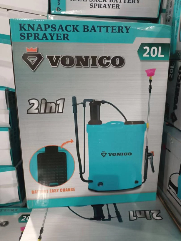 سم پاش 2 کاره شارژی و دستی پشتی 20 لیتری مدل 20L Vonico