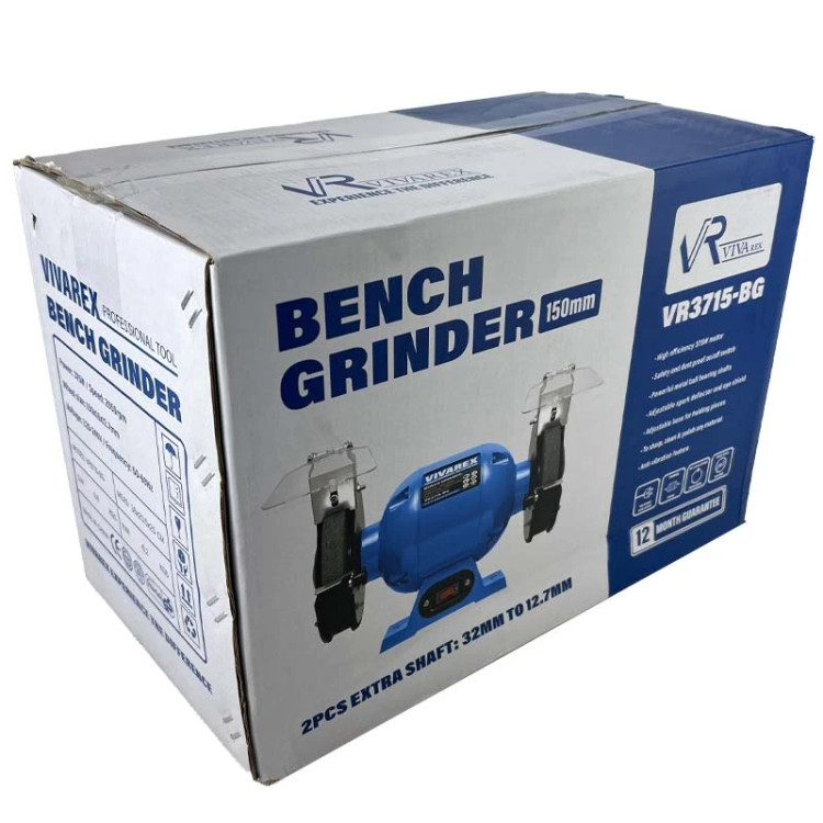 سنگ رومیزی 150 میلیمتری 375 وات ویوارکس مدل VR3715-BG