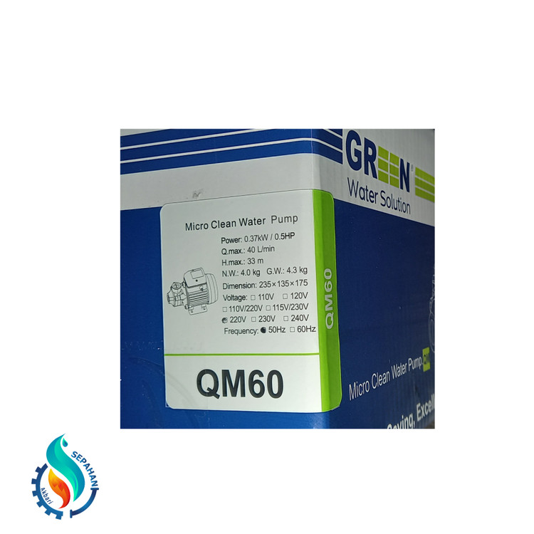 پمپ نیم اسب محیطی گرین QM 60 G