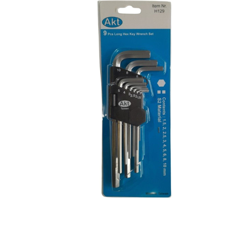 ست آلن کارتی بلند 9 عددی 1.5 تا 10 میلیمتر AKT مدل H129