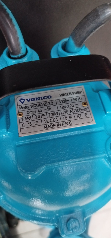 لجن کش 3 اینچ 20 متری 3 اسب تمام چدن آبدهی بالا برند ونیکو VONICO
