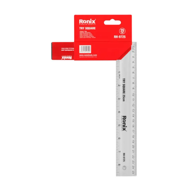 گونیا رونیکس مدل RH-9725 تراز دار سایز ۲۵ سانتی متر