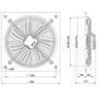 هواکش صنعتی ایلکا مدل VIK-40A4S-L سایز ۴۰ سانت فلزی