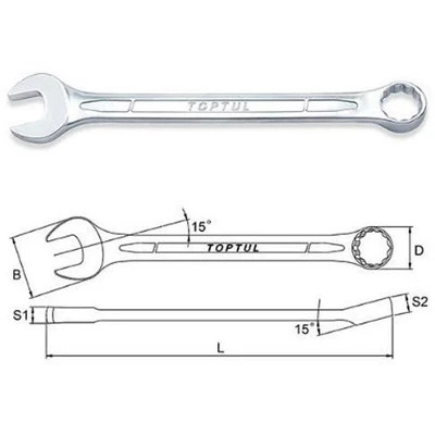 آچار یکسر تخت و یکسر رینگی 80 تاپ تول TOPTUL مدل AAEB8080