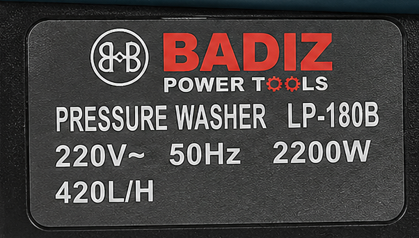 کارواش دینامی بادیز(Badiz) مدل LP-180B توان ۲۲۰۰ وات