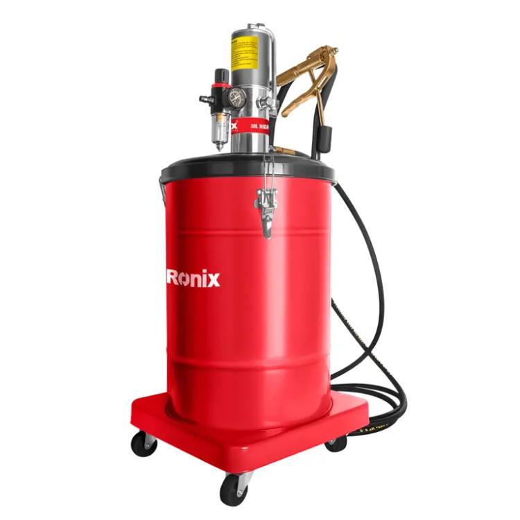 گریس پمپ سطلی رونیکس مدل RH-4308 ظرفیت ۳۰ لیتر