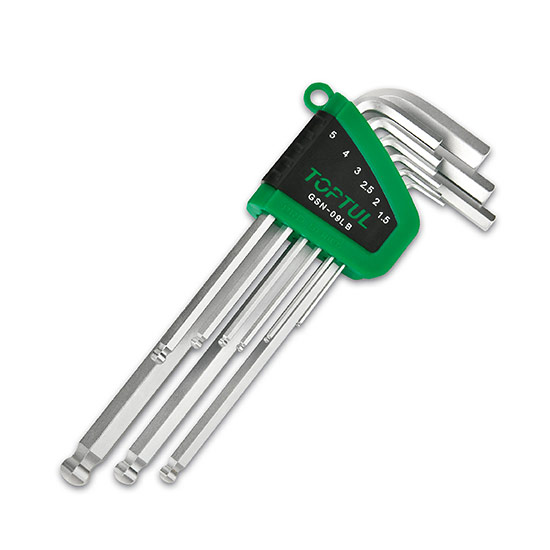 ست آلن کارتی بلند سرگرد 1/5-10 تاپ تول 9 عددی مدل GSN-09LB