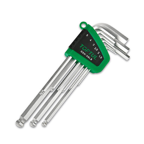 ست آلن کارتی بلند سرگرد 1/5-10 تاپ تول 9 عددی مدل GSN-09LB