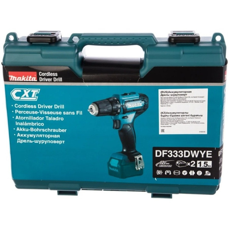 دریل شارژی ماکیتا مدل DF333DWYE ۱۲ ولت اتوماتیک